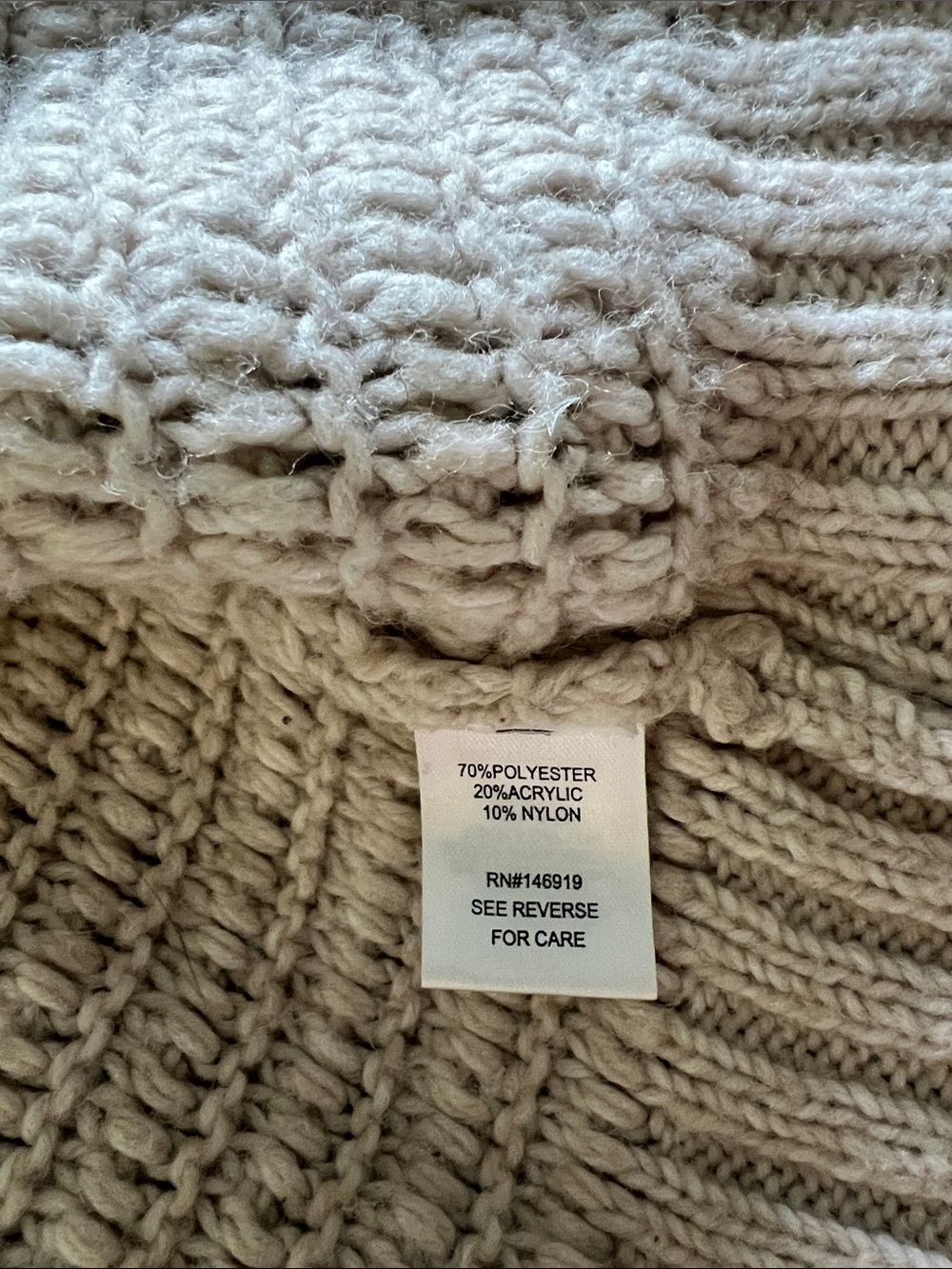 Joie Cream Oatmeal Chunky Knit Zip Cardigan Small - Picture 6 of 7
